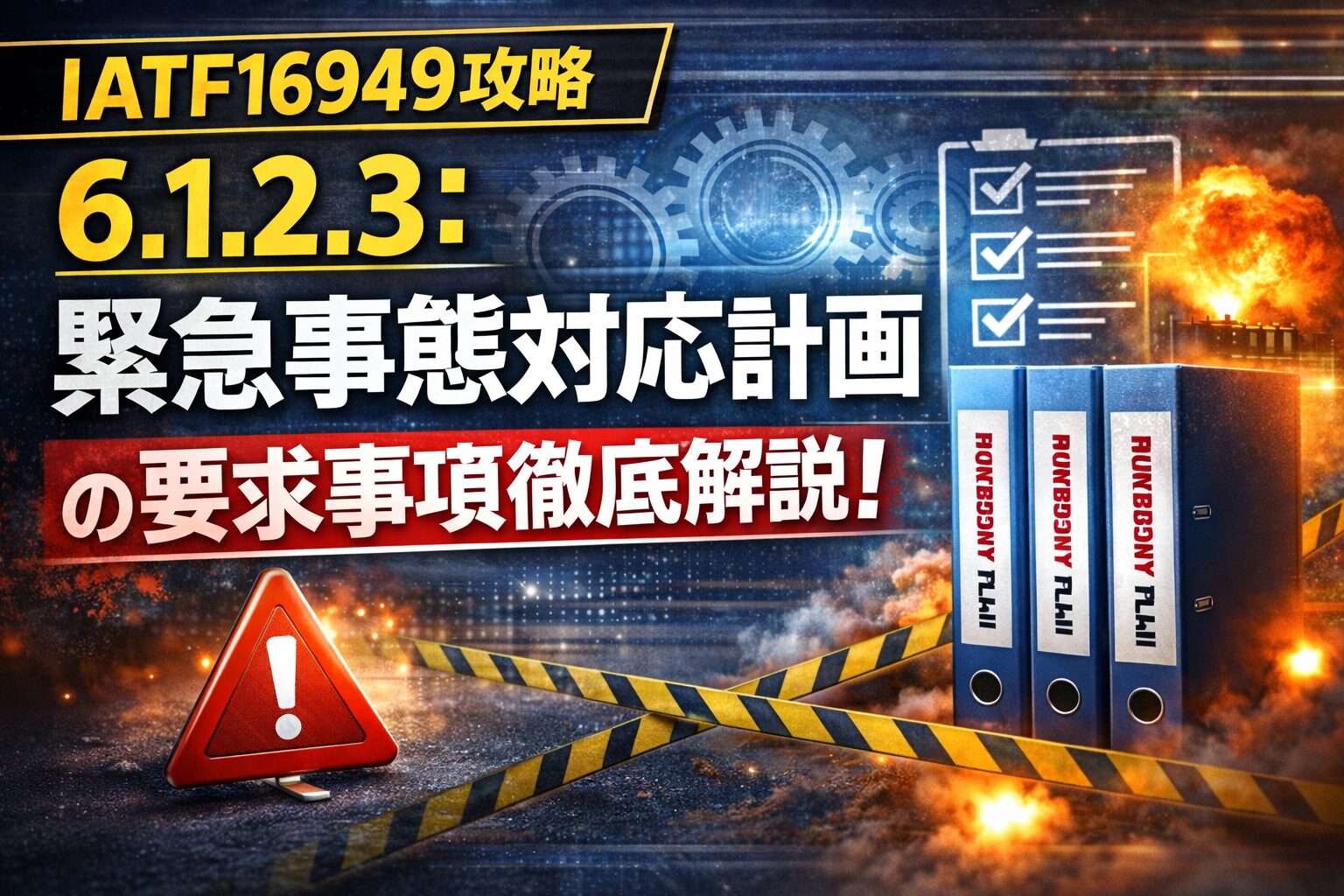 IATF16949攻略】6.1.2.3：緊急事態対応計画の要求事項徹底解説 
