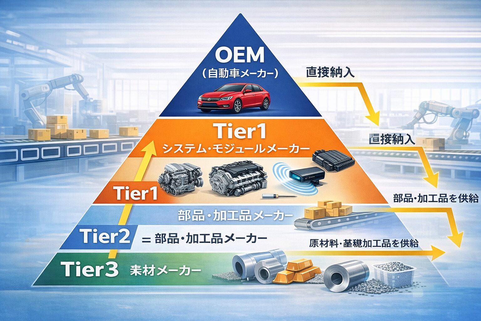 自動車業界におけるTierとは？その意味と役割を徹底解説⑤