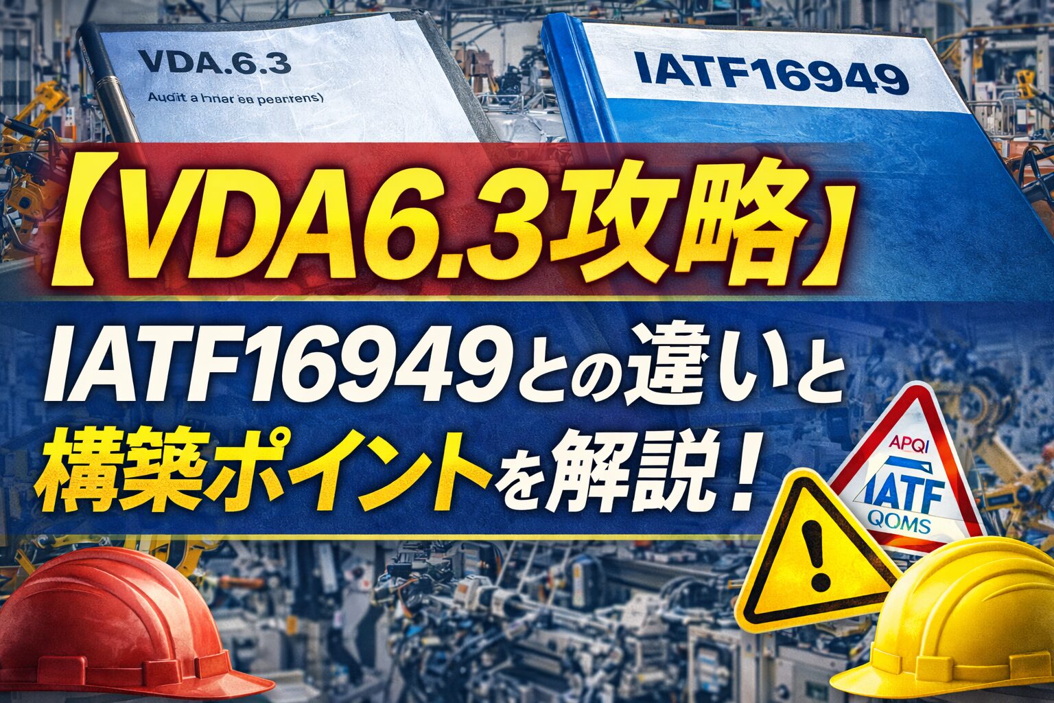 【VDA6.3攻略】IATF16949との違いと構築ポイントを解説！