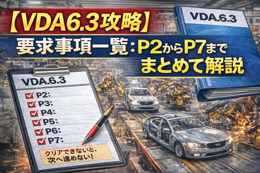 【VDA6.3攻略】要求事項一覧：P2からP7までまとめて解説