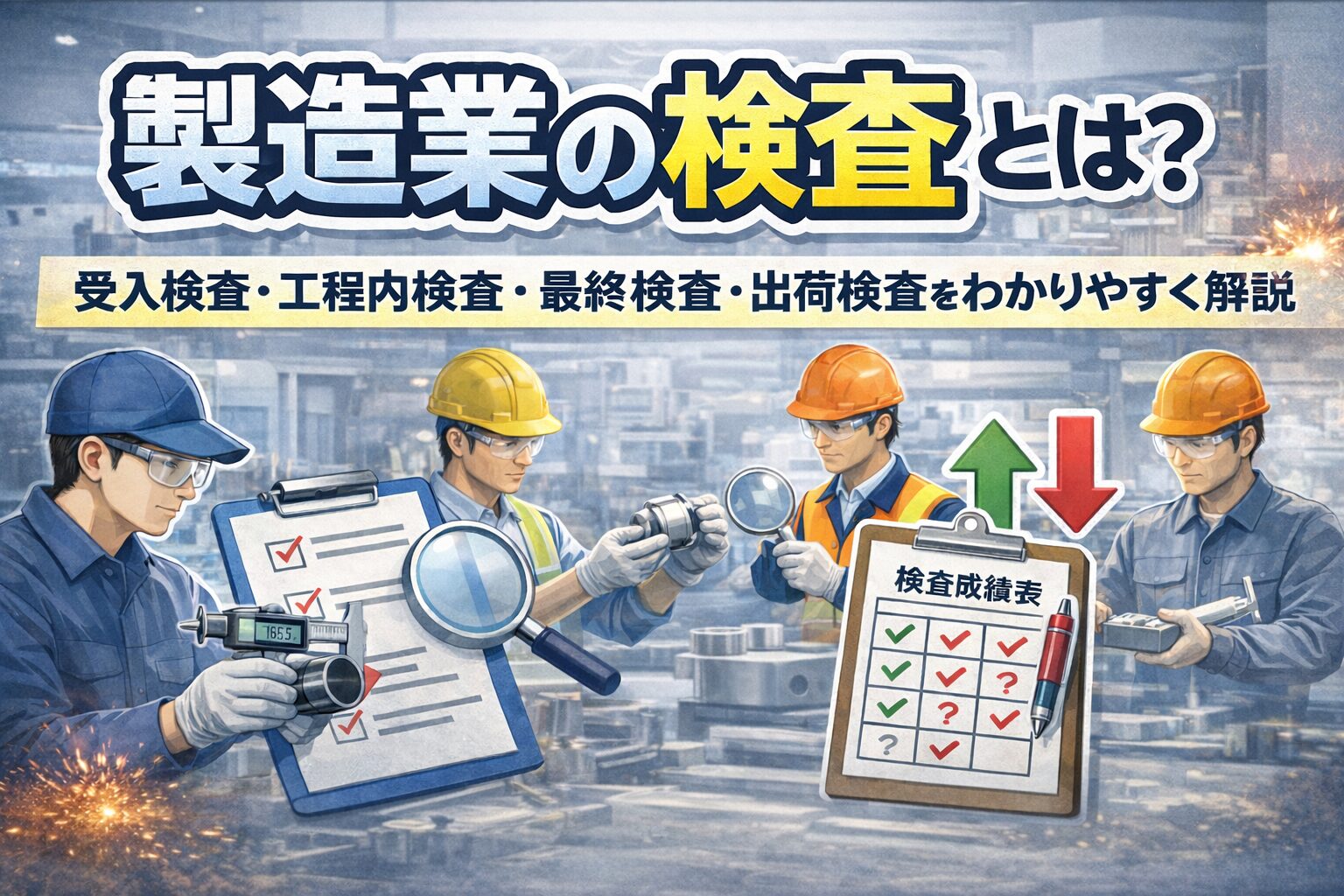 製造業の検査とは？受入検査・工程内検査・最終検査・出荷検査すべて解説