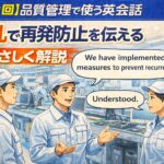 【第9回】品質管理で使う英会話：「朝礼」で使える再発防止策をやさしく解説