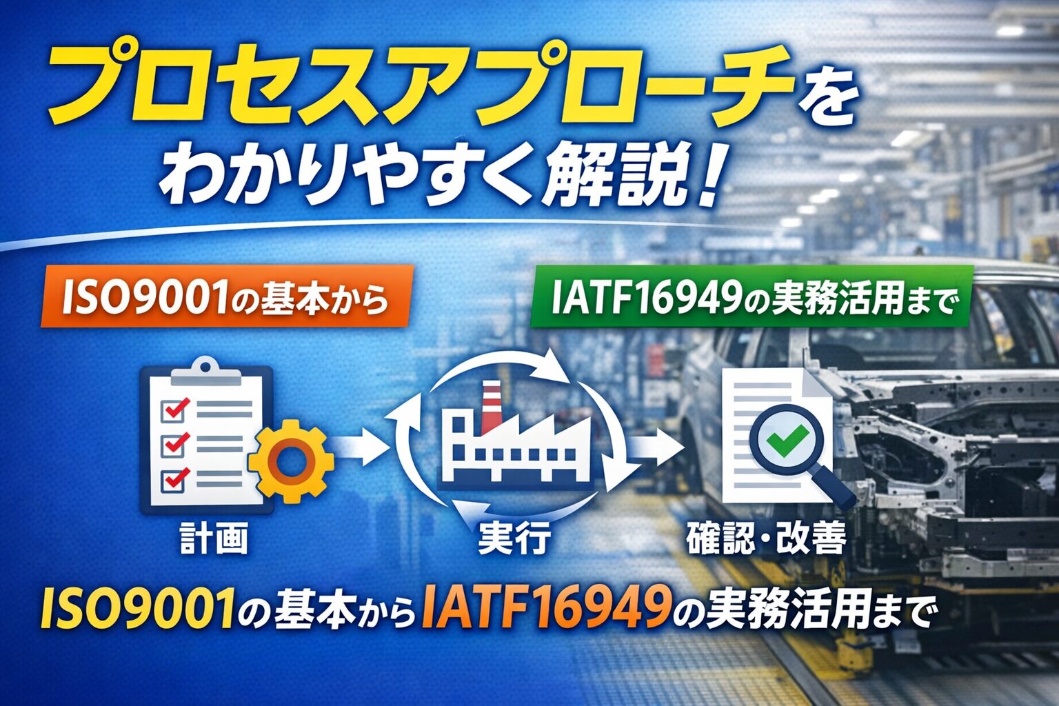 プロセスアプローチをわかりやすく解説！ISO9001の基本からIATF16949の実務活用まで