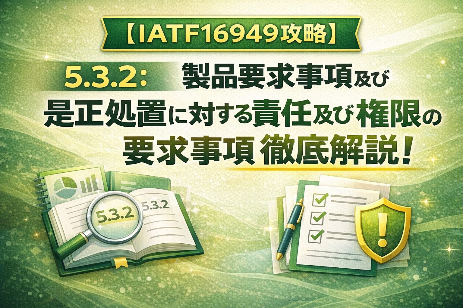 【IATF16949攻略】5.3.2：製品要求事項及び是正処置に対する責任及び権限の要求事項徹底解説！