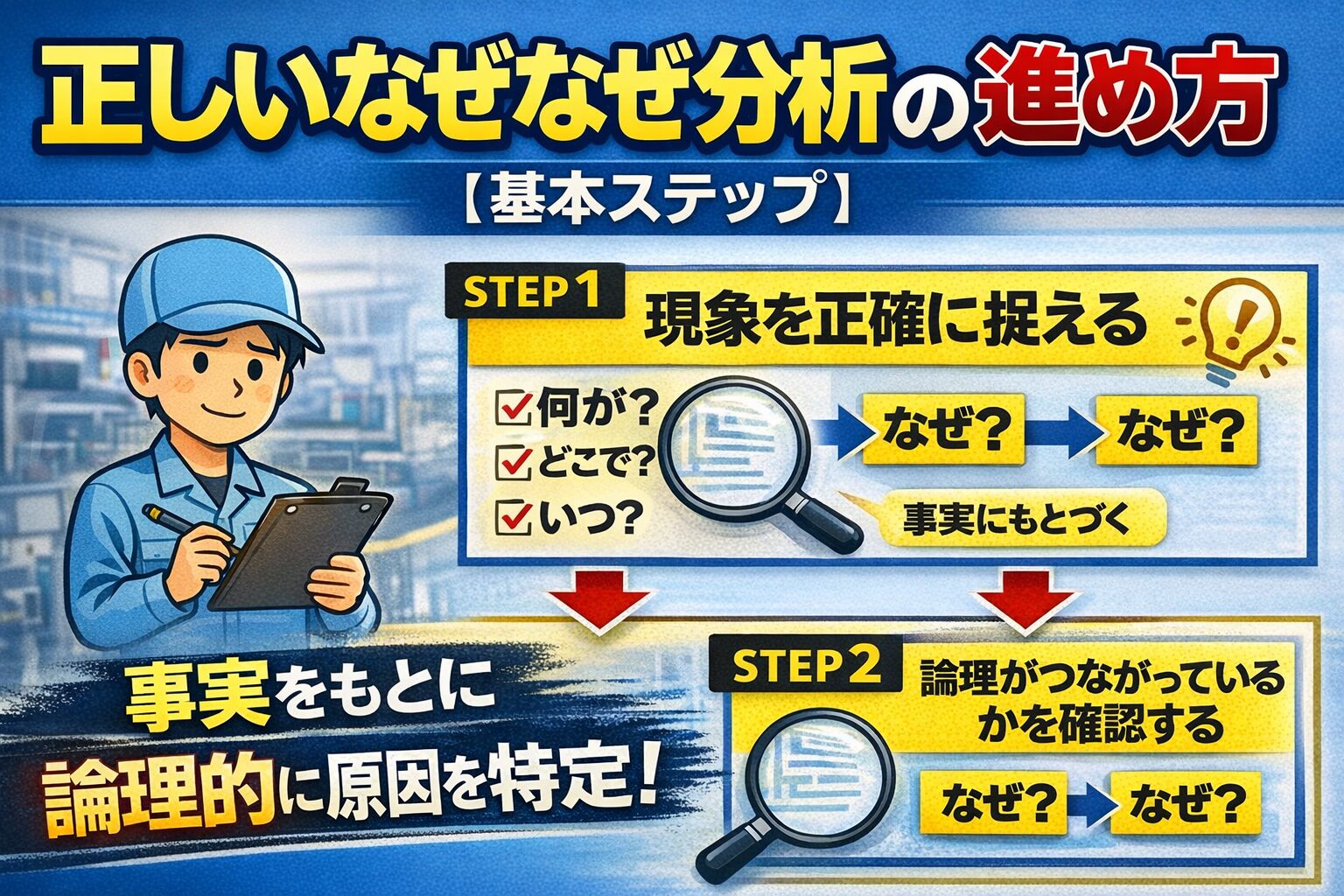 なぜなぜ分析の正しい使い方とは？トヨタ流問題解決で再発を防ぐ考え方②