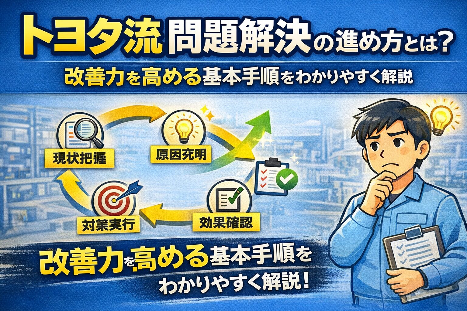 トヨタ流 問題解決の進め方とは?改善力を高める基本手順をわかりやすく解説