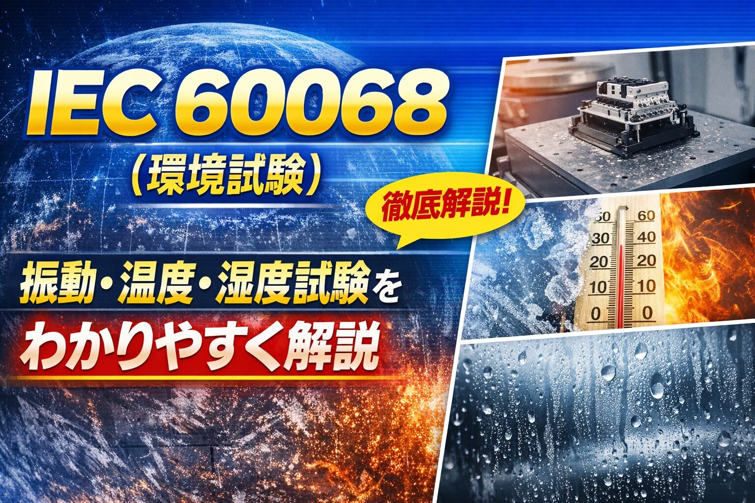 IEC 60068（環境試験）とは？振動・温度・湿度試験をわかりやすく解説