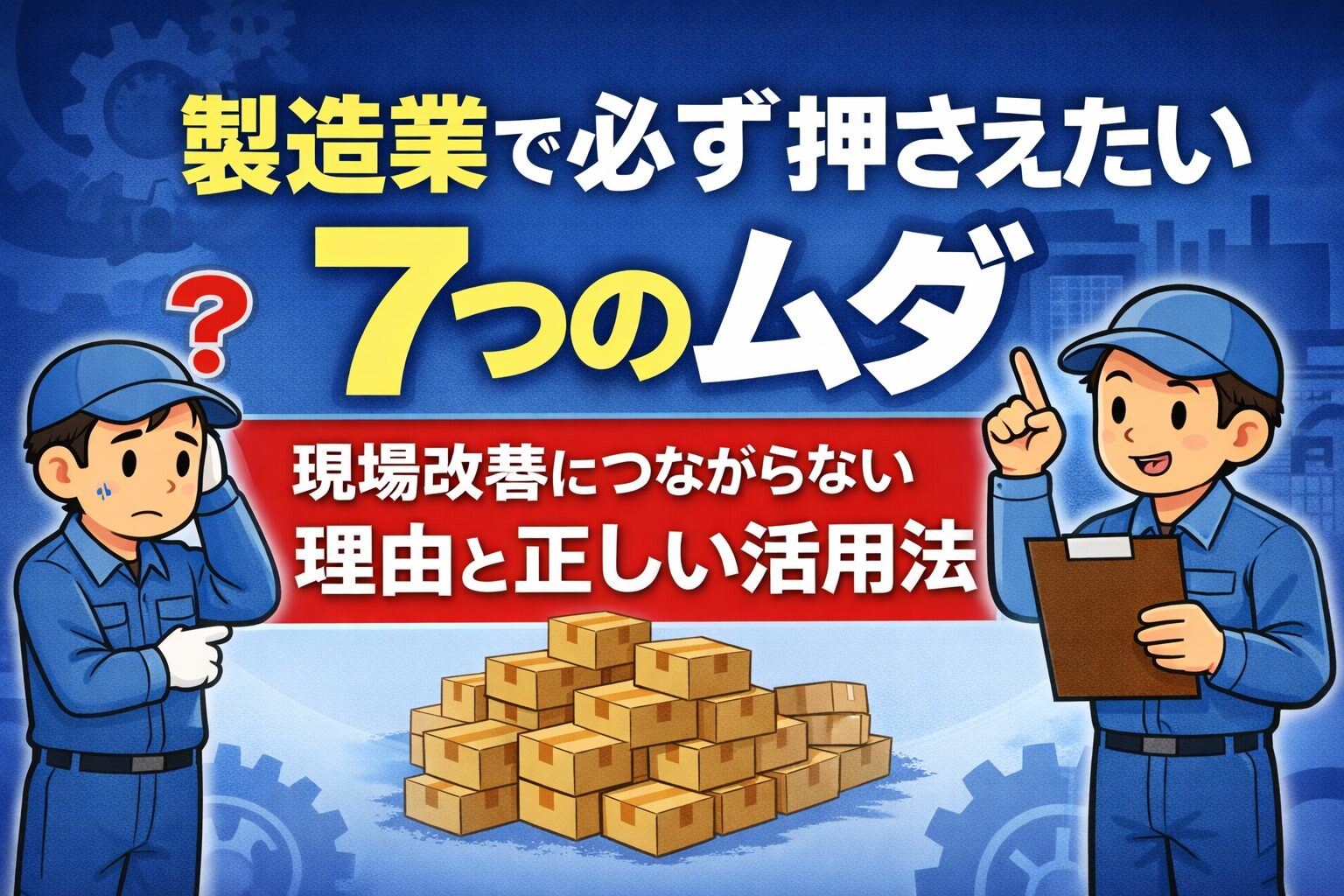製造業で必ず押さえたい「7つのムダ」とは？現場改善につながらない理由と正しい活用法