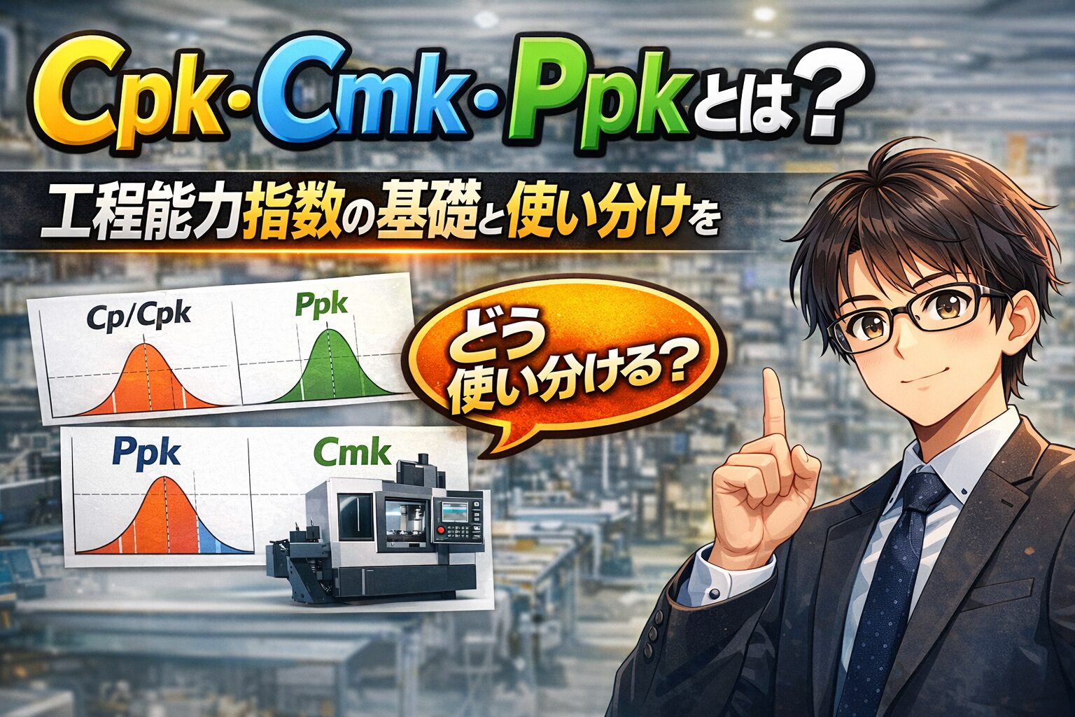 Cpk・Cmk・Ppkとは？工程能力指数の基礎と使い分けを徹底解説