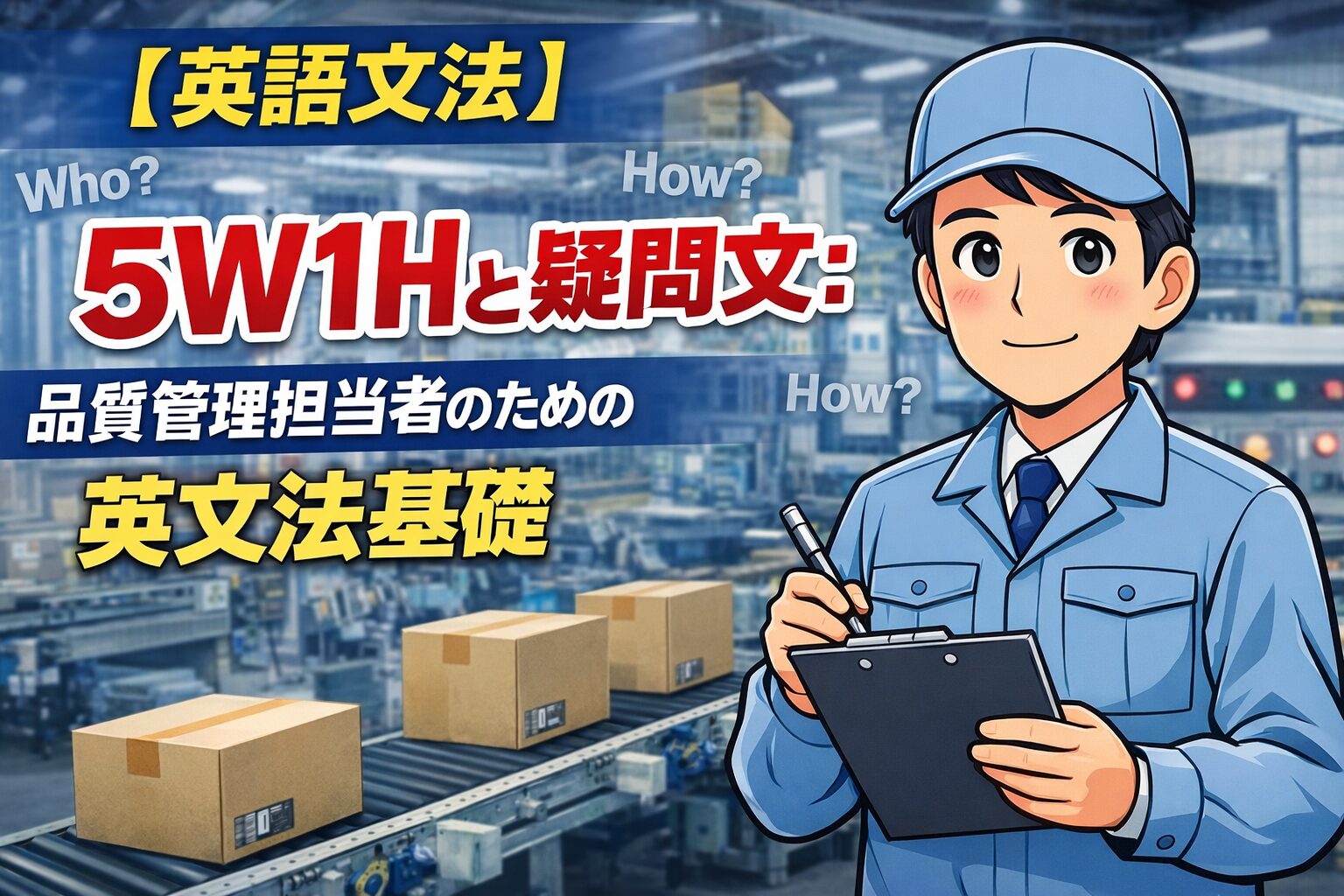 【英語文法】5W1Hと疑問文：品質管理担当者のための英文法基礎