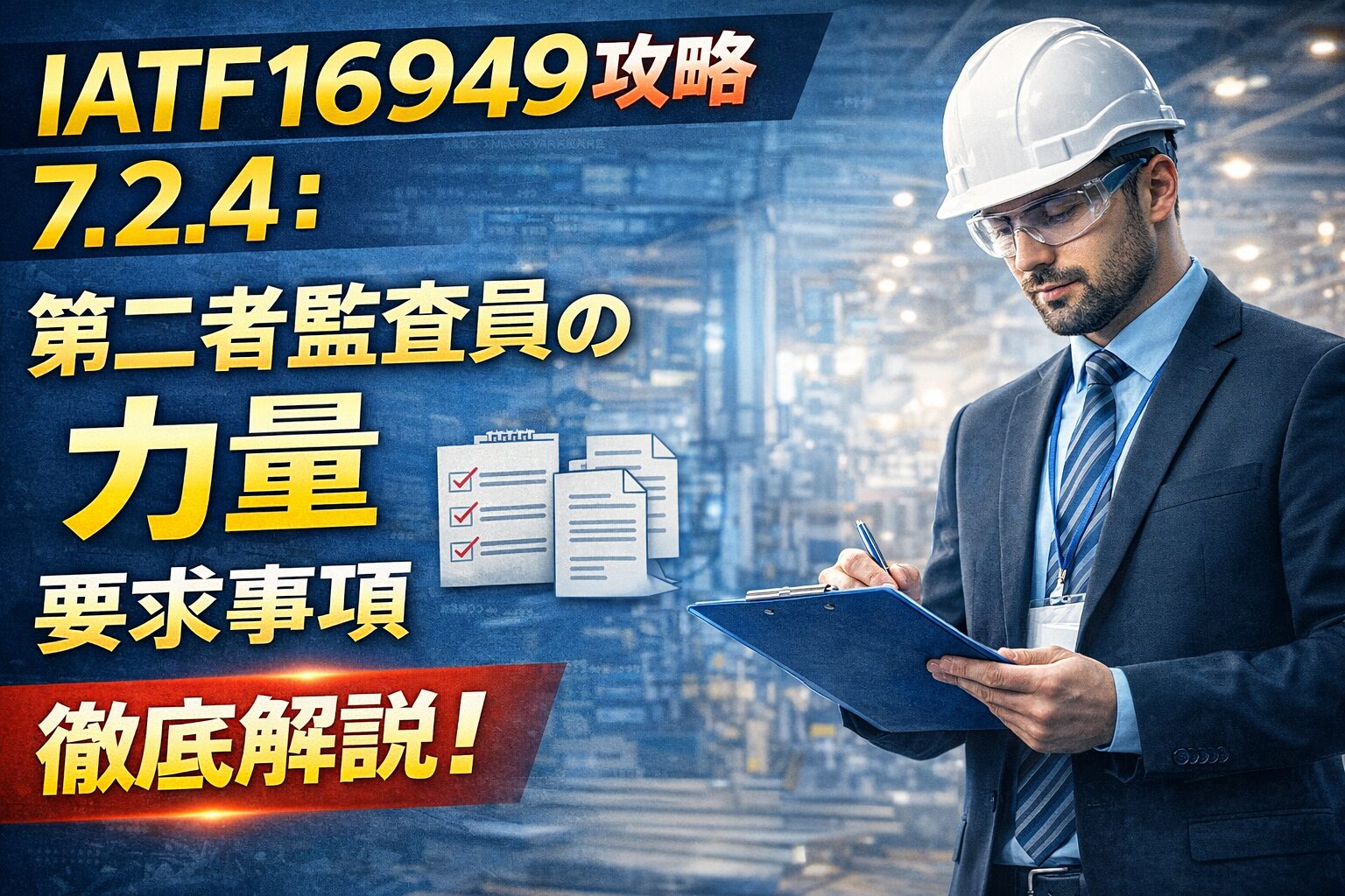 【IATF16949攻略】7.2.4：第二者監査員の力量の要求事項徹底解説！