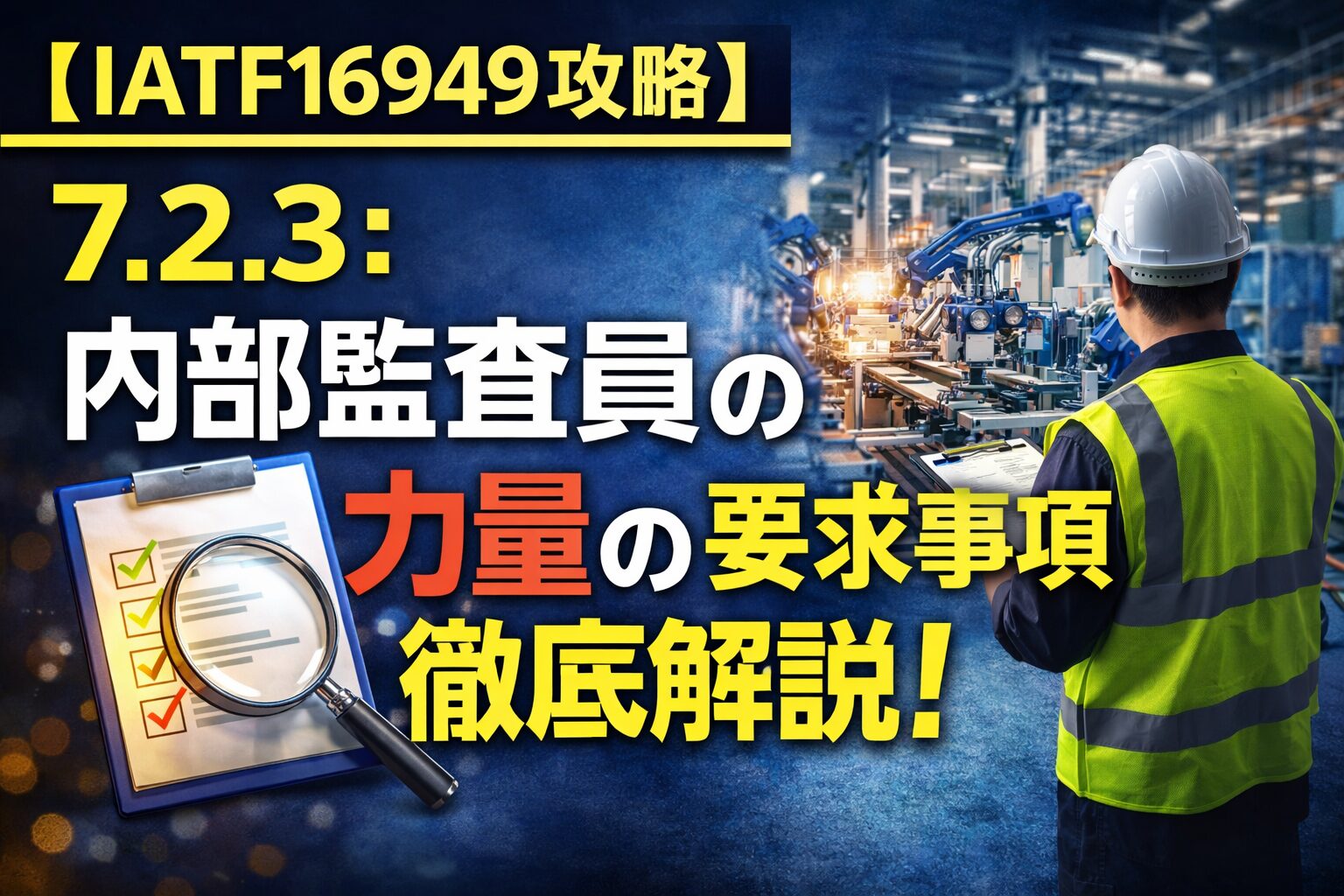 【IATF16949攻略】7.2.3：内部監査員の力量の要求事項徹底解説！