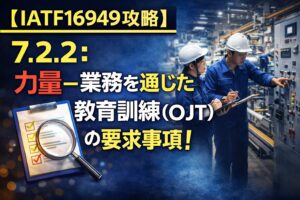 【IATF16949攻略】7.2.2：力量―業務を通じた教育訓練(OJT)の要求事項徹底解説！