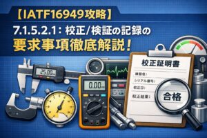 【IATF16949攻略】7.1.5.2.1：校正/検証の記録の要求事項徹底解説！