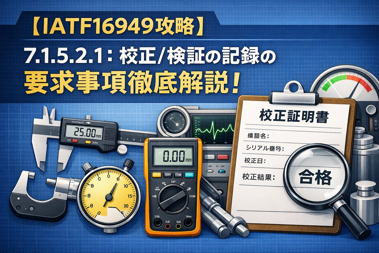 【IATF16949攻略】7.1.5.2.1：校正/検証の記録の要求事項徹底解説！