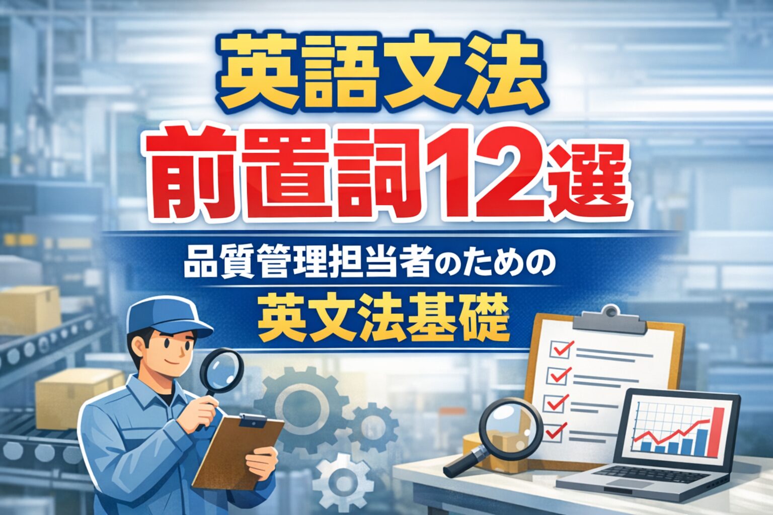【英語文法】前置詞12選：品質管理担当者のための英文法基礎