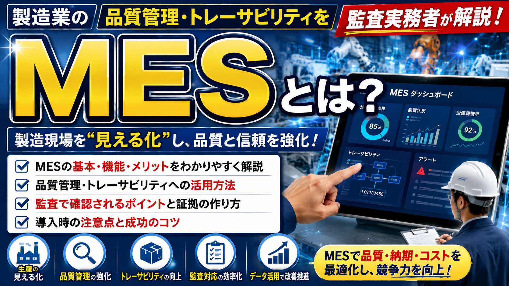 製造業のMESとは？品質管理・トレーサビリティを監査実務者が解説