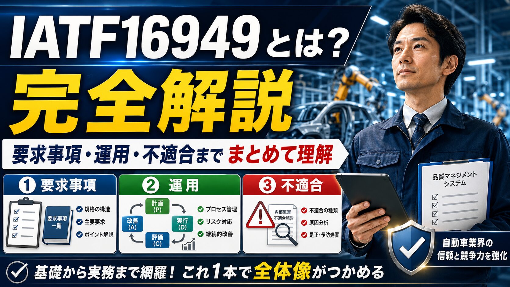【まとめ】IATF16949とは？要求事項・運用・不適合まで実務目線で完全解説