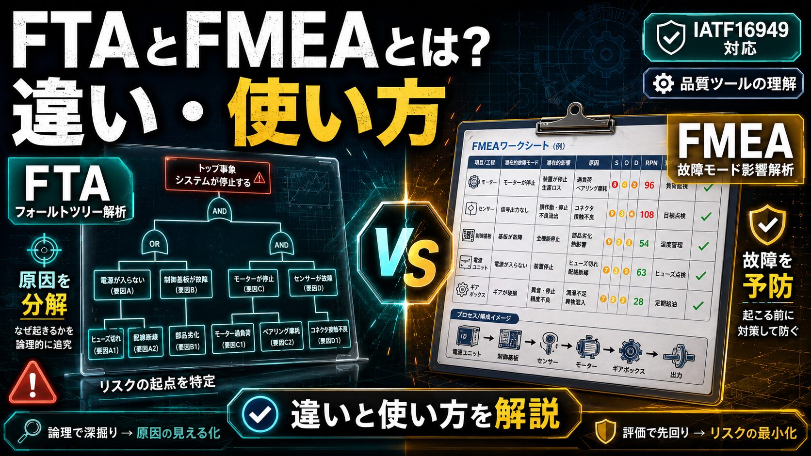 FTAとFMEAとは何？違い・使い方詳しく解説