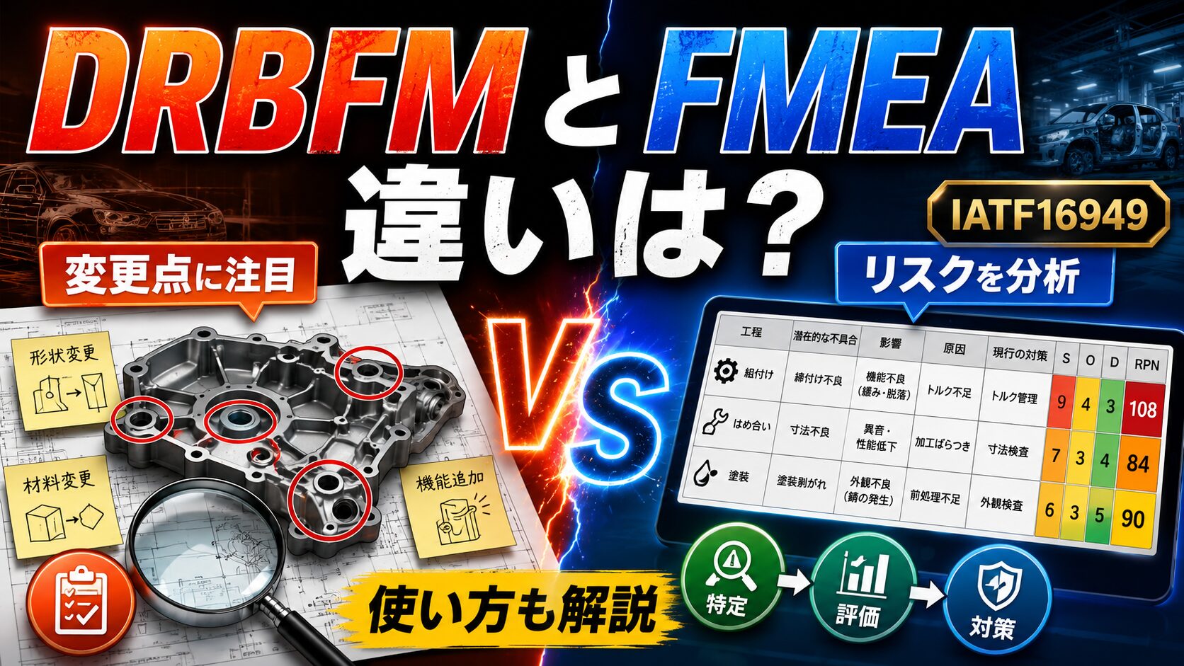 DRBFMとFMEAの違いは何？使い方までわかりやすく解説