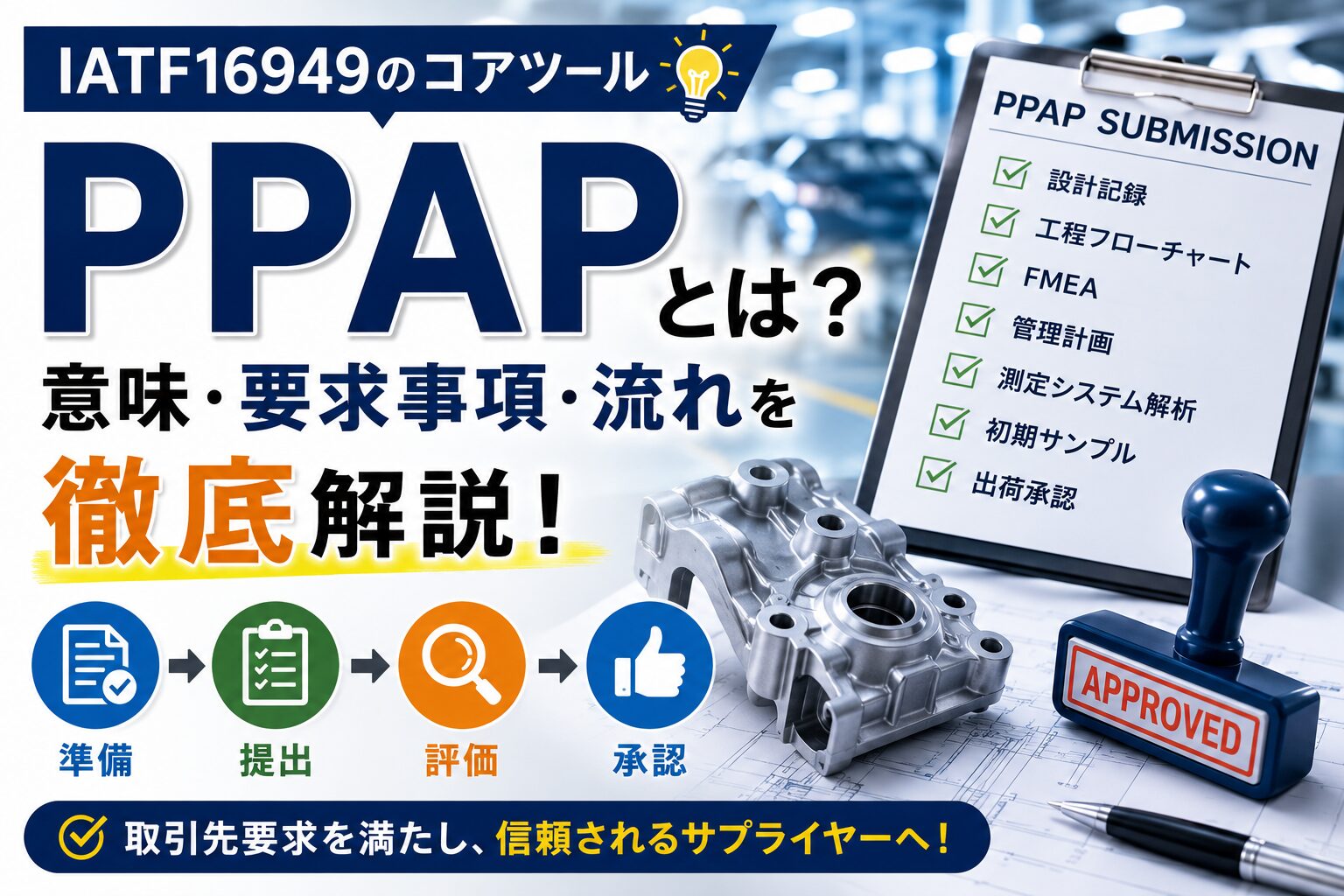 PPAPとは何？IATF16949のコアツールについて徹底解説します