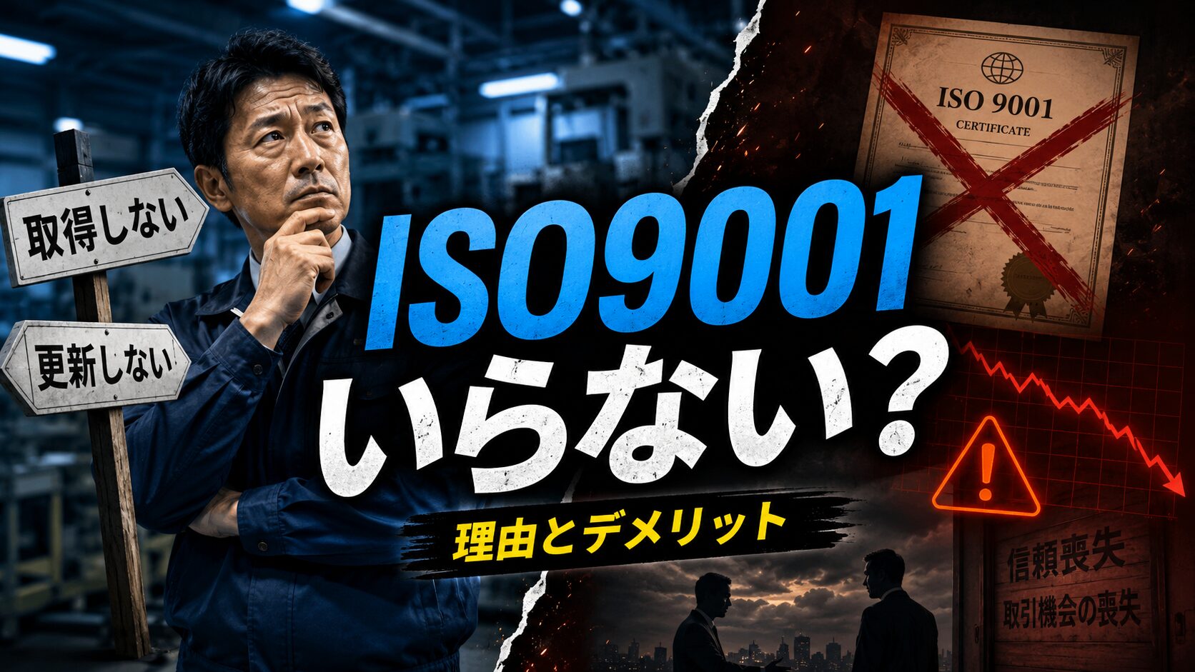ISO9001はいらいない？取得しない・更新しない企業の理由とデメリット解説
