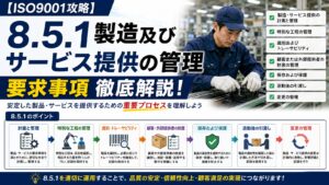【ISO9001攻略】8.5.1：製造及びサービス提供の管理の要求事項徹底解説！