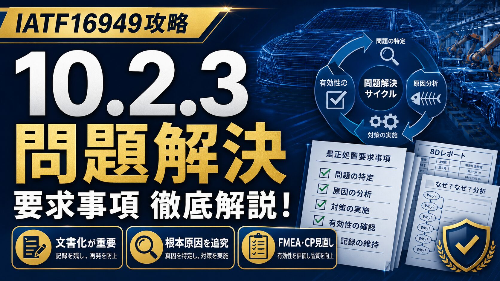 【IATF16949攻略】10.2.3：問題解決の要求事項徹底解説！