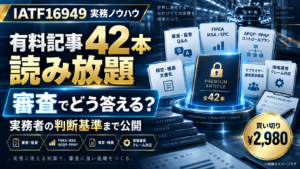 IATF16949有料記事42本読み放題｜「審査でどう答えるか」を実務者が公開