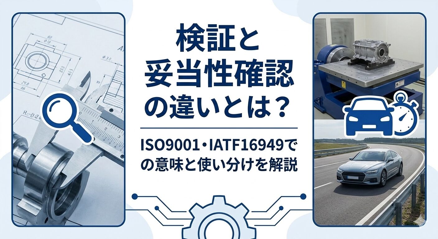 検証と妥当性確認の違いとは？ISO9001・IATF16949での意味と使い分けを解説