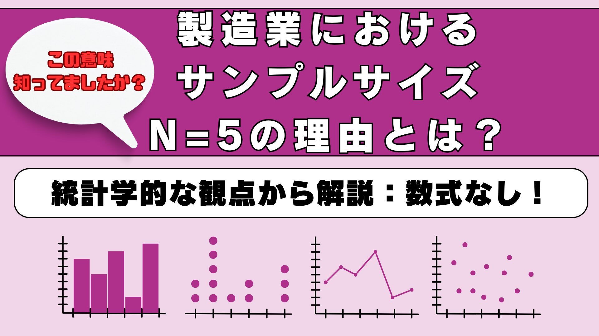 製造業におけるサンプルサイズN=5の理由とは？統計学的な観点から解説