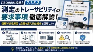 【ISO9001攻略】7.1.5.2：測定のトレーサビリティの要求事項徹底解説！