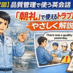 【第2回】品質管理で使う英会話：「朝礼」で使えるトラブル報告をやさしく解説