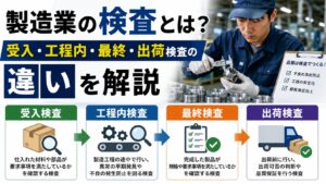 製造業の検査とは？受入・工程内・最終・出荷検査の違いを解説