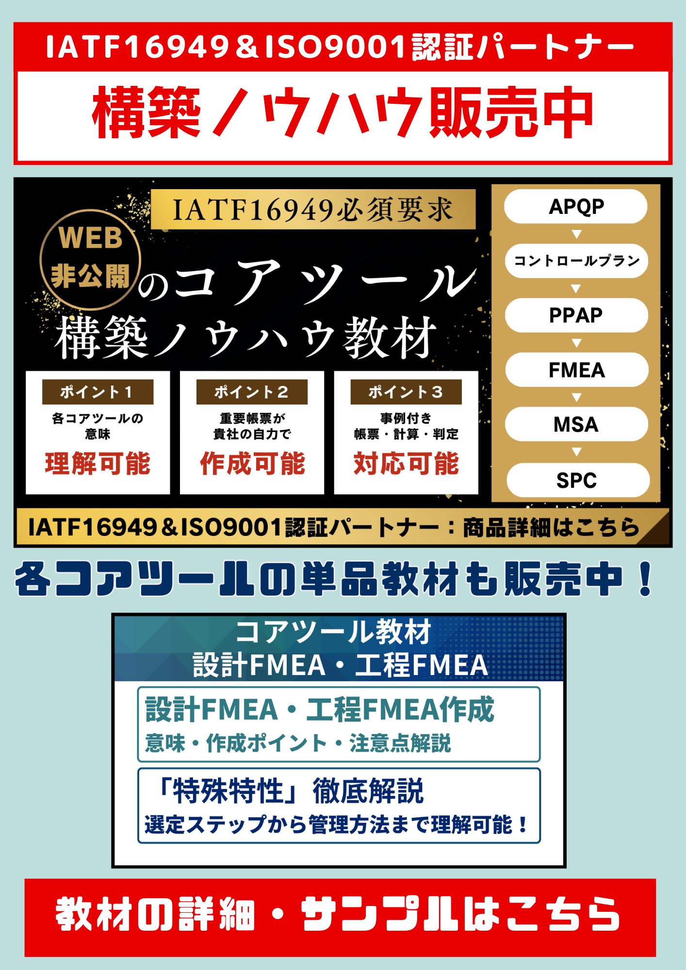 IATF_コアツール_APQP_FMEA_PPAP_MSA_SPC